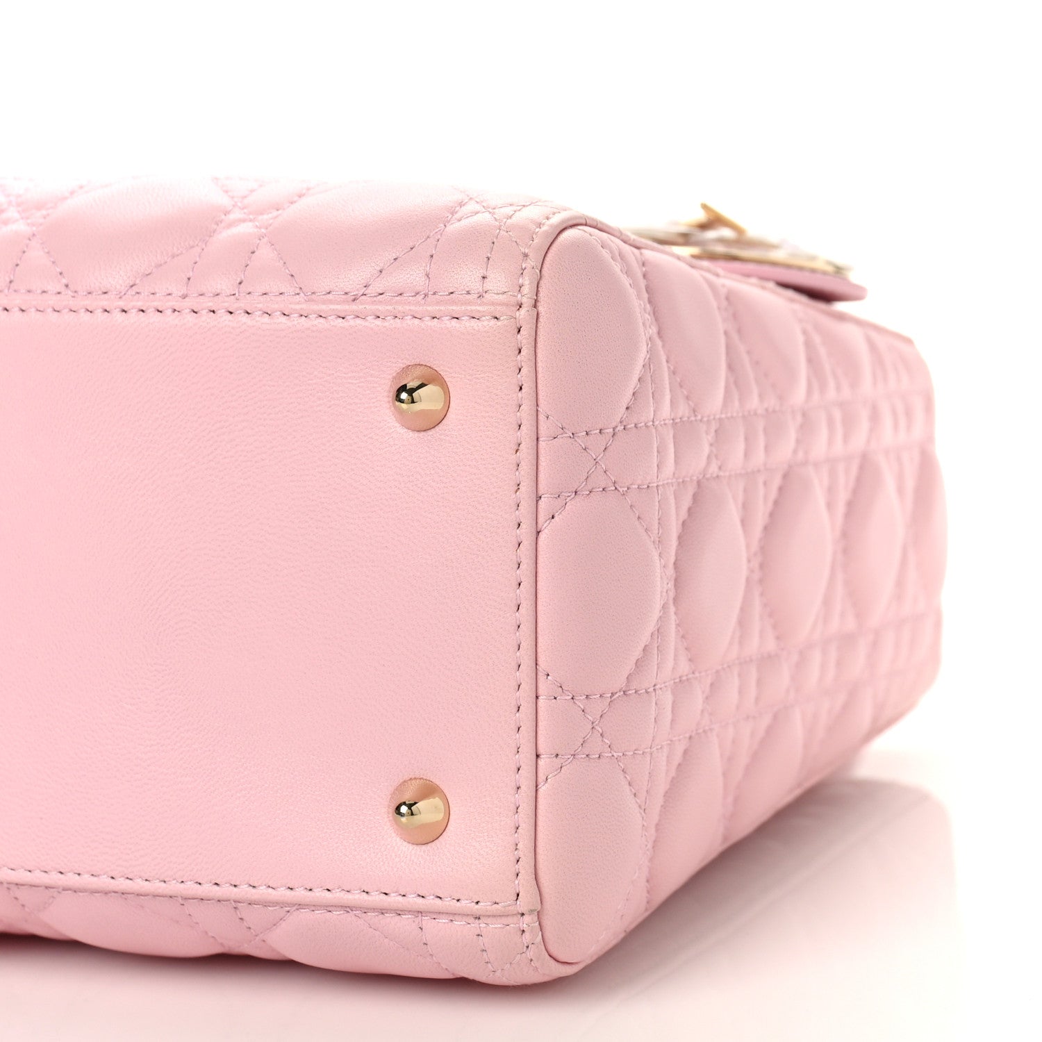 Christian Dior Lambskin Cannage Medium Lady Dior Light Pink 7 of 8