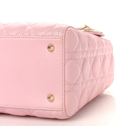 Christian Dior Lambskin Cannage Medium Lady Dior Light Pink 7 of 8