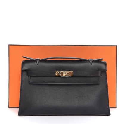 Hermes Swift Kelly Pochette Clutch Black 24 of 24