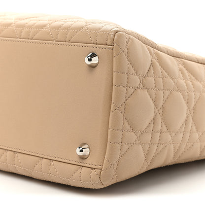 Christian Dior Lambskin Cannage Large Lady Dior Beige 8 of 17