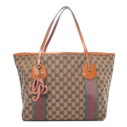 Gucci Monogram Patent Web Large Jolie Tote Pink 1 of 5