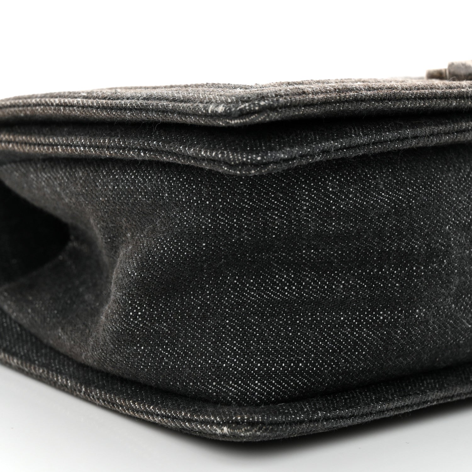 Chanel Denim Quilted Medium Boy Flap Black 9 of 13