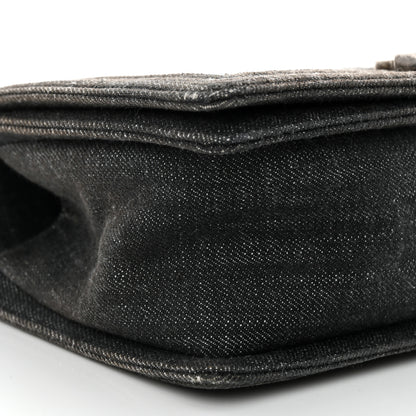 Chanel Denim Quilted Medium Boy Flap Black 9 of 13