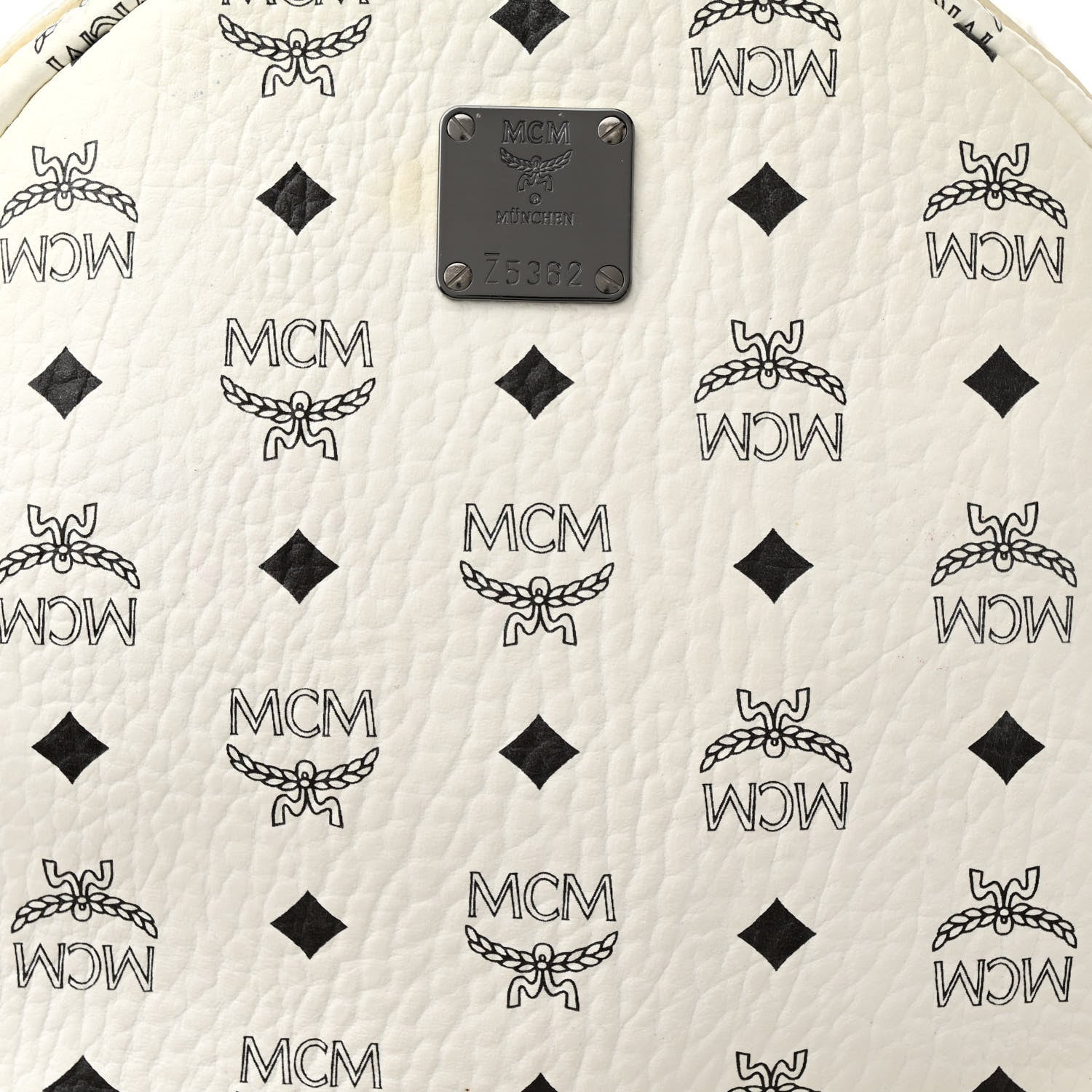 MCM Visetos Medium Side Studs Stark Backpack White 8 of 18