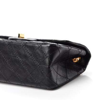 Chanel Aged Calfskin Quilted 2.55 Reissue Mini Flap Black 7 of 10