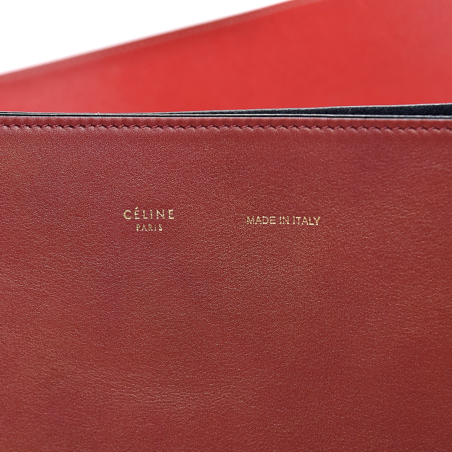 Celine Shiny Smooth Calfskin Small Twisted Cabas Dark Ruby Navy 6 of 15