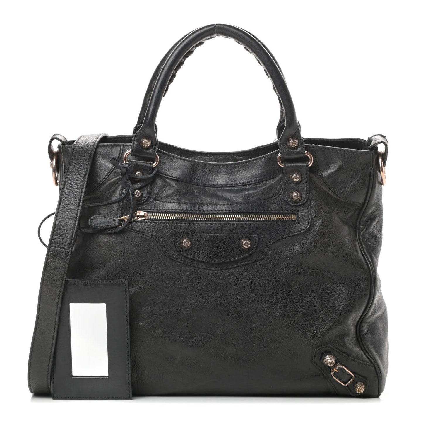 Agneau Giant 12 Rose Gold Hardware Velo Black