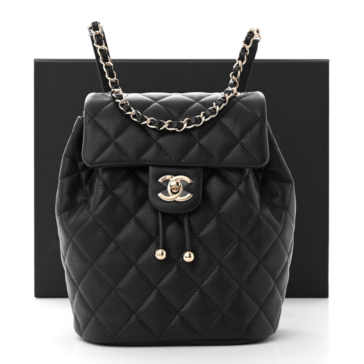 Caviar Quilted Mini Urban Spirit Backpack Black