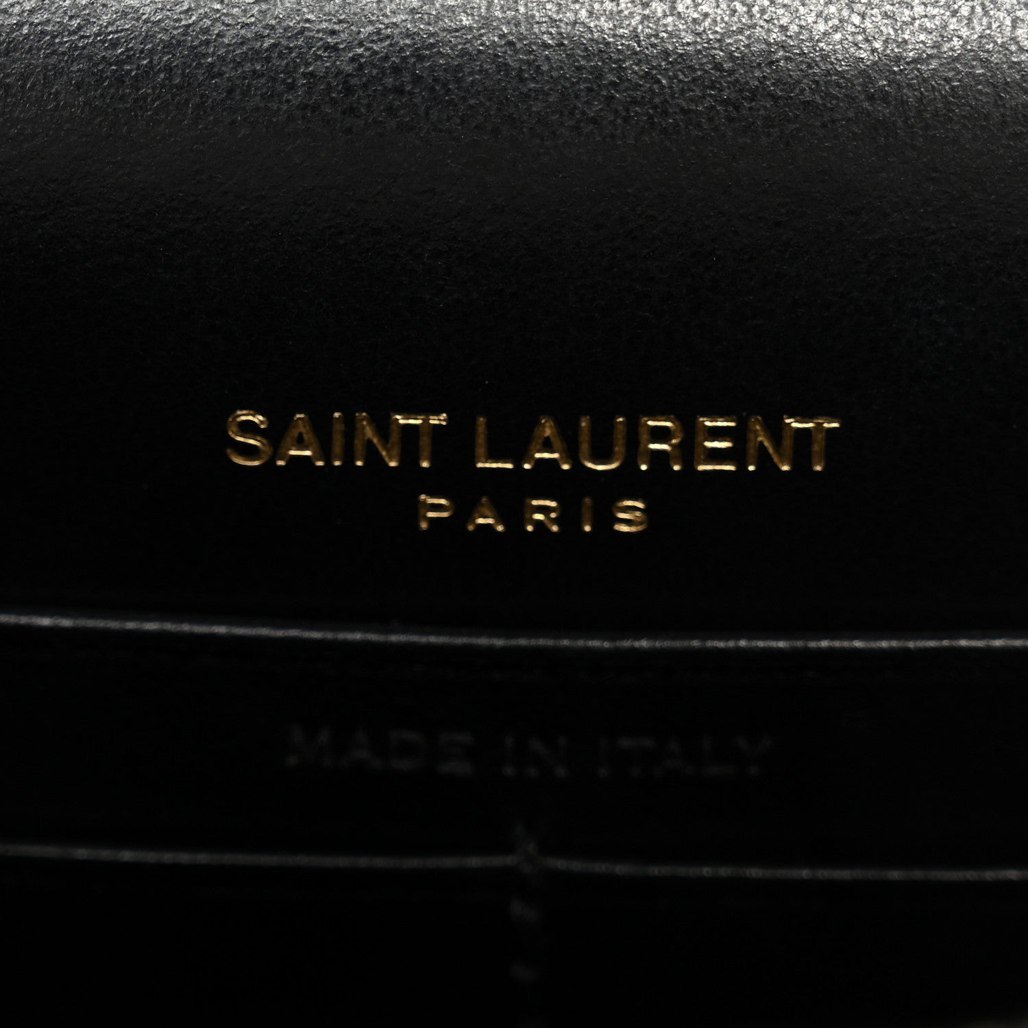 Saint Laurent Coated Bark Calfskin Sunset Chain Wallet Black 6 of 13