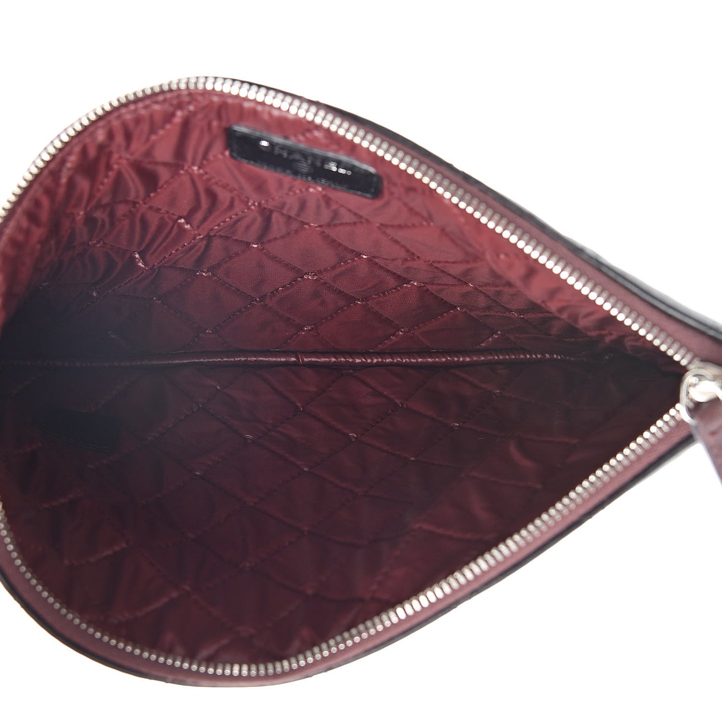 Lambskin Quilted Medium Cosmetic Case Black