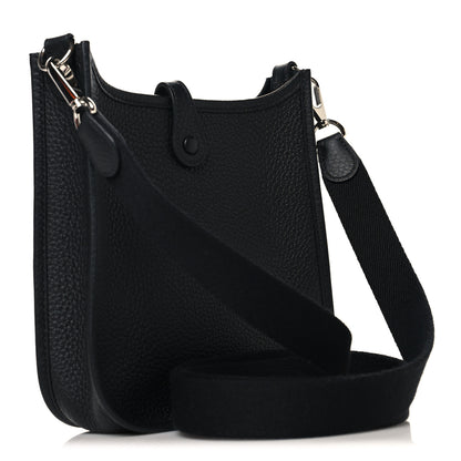 Hermes Taurillon Clemence Evelyne TPM Black 3 of 11