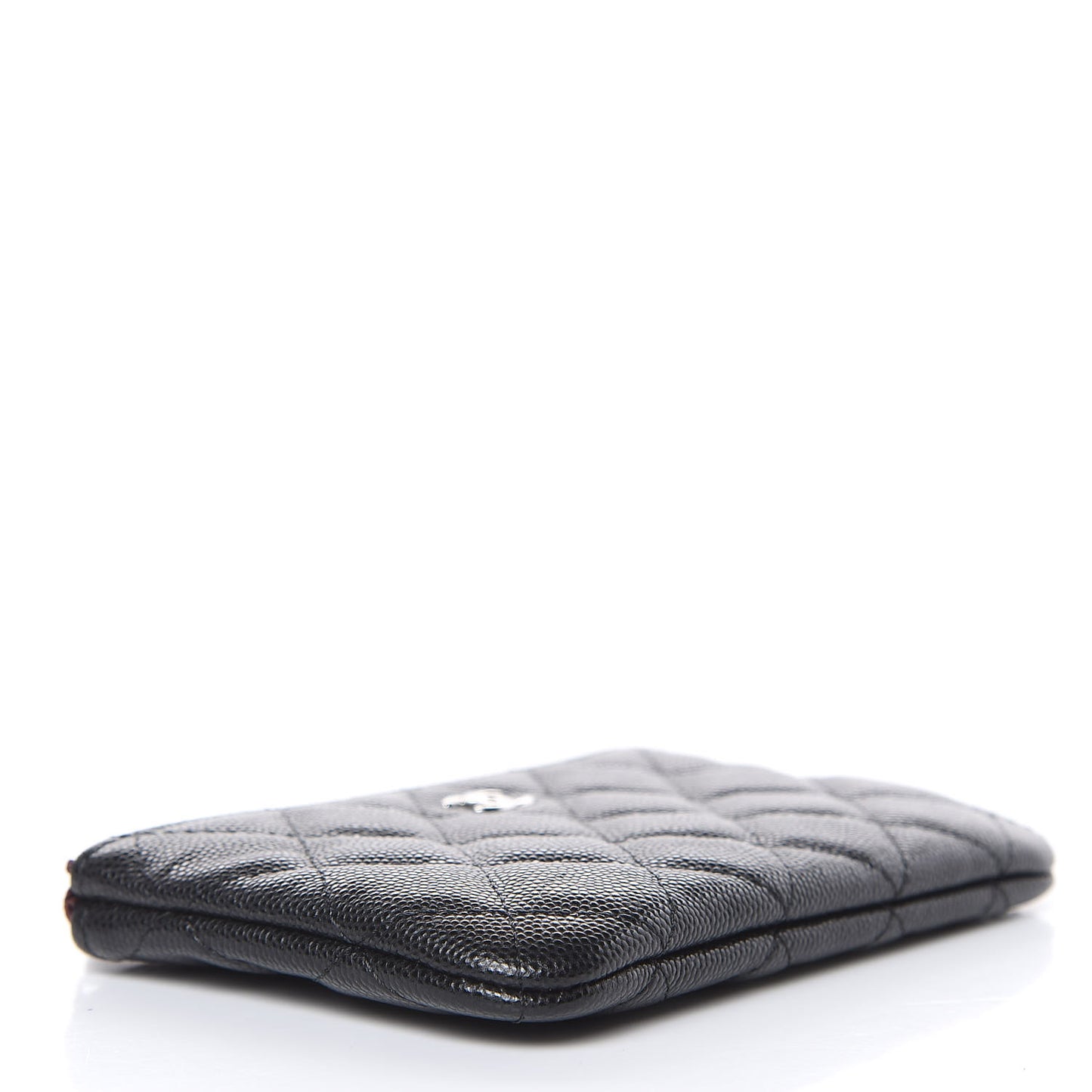 Caviar Quilted Small Cosmetic Case Black