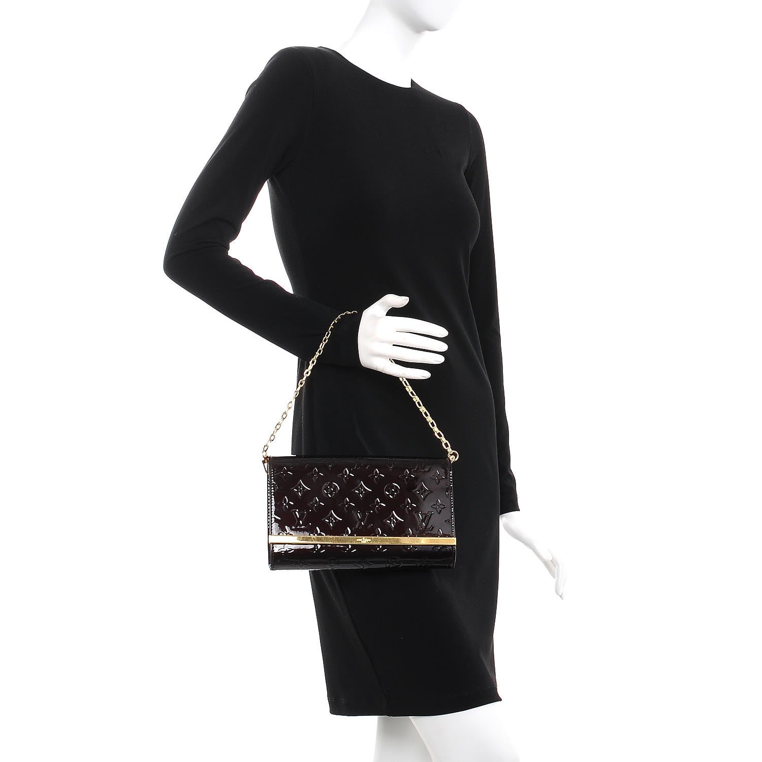 Louis Vuitton Vernis Ana Clutch Amarante 3 of 9