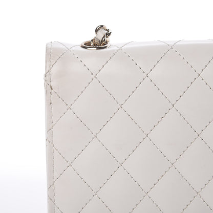 Chanel Glazed Calfskin Stitched Mini Square Flap White 9 of 18