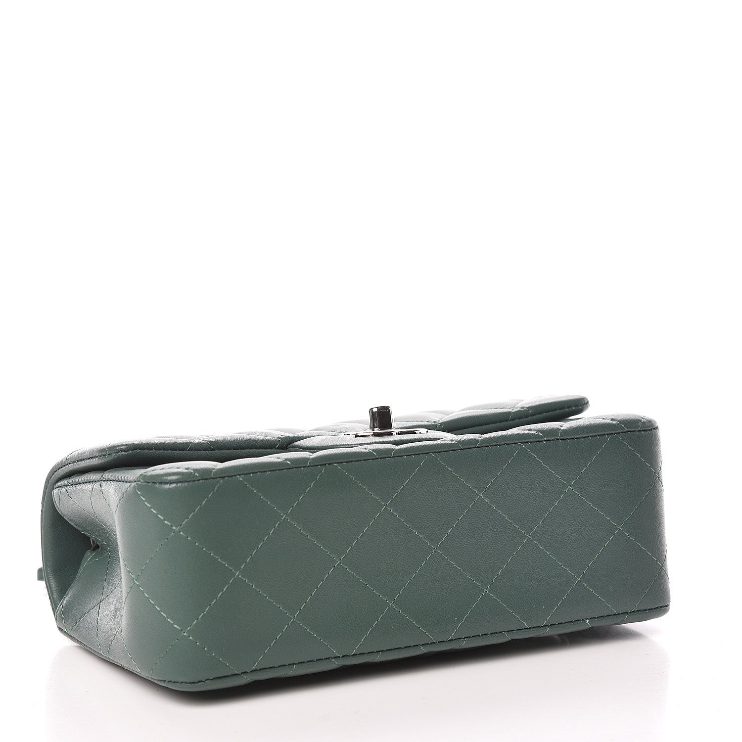 Chanel Lambskin Quilted Mini Rectangular Flap Green 4 of 12
