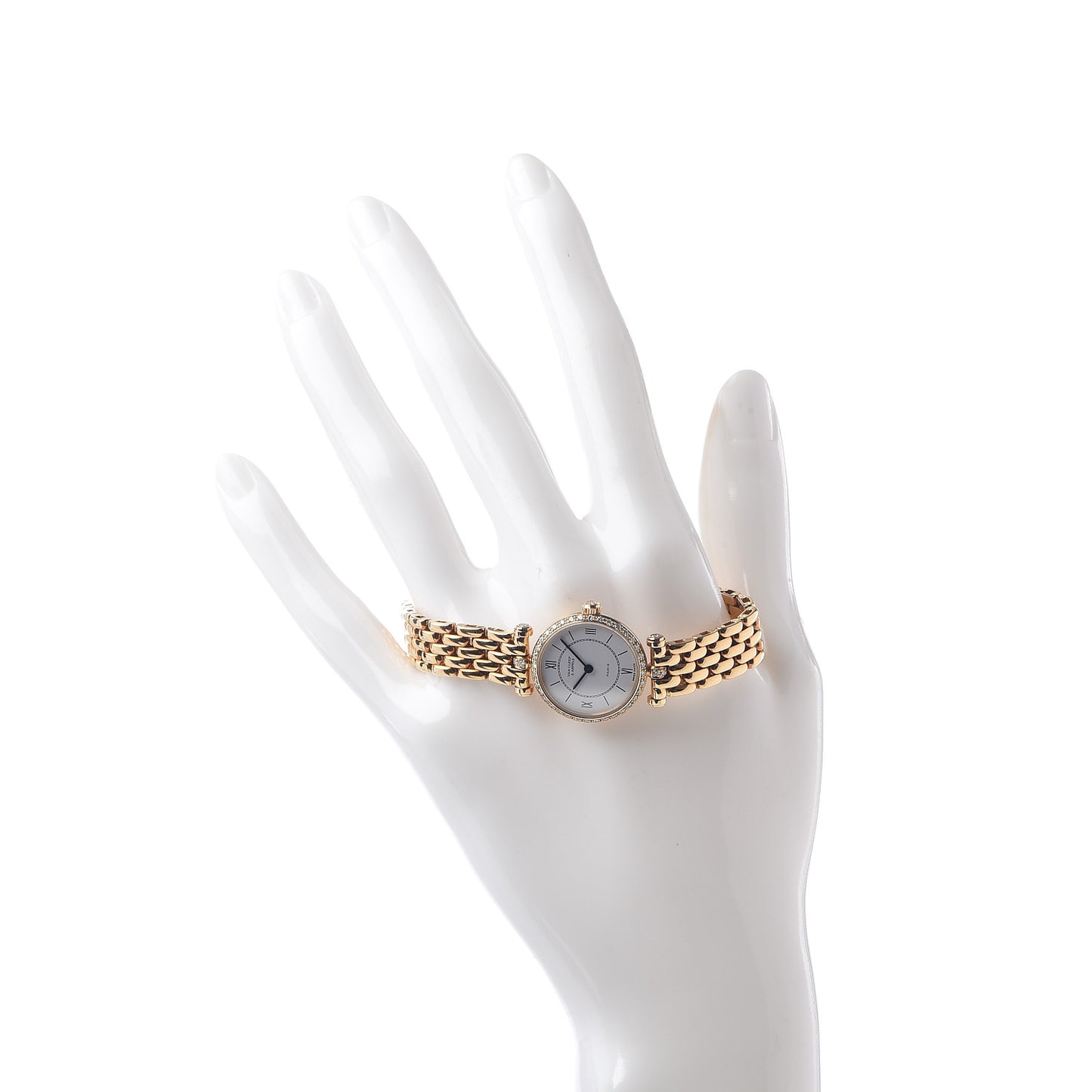 18K Yellow Gold Diamond Bezel 20mm Classic Quartz Watch