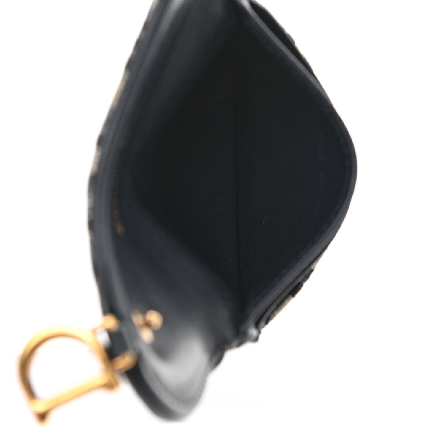 Christian Dior Oblique Saddle Card Holder Blue 5 of 10