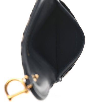Christian Dior Oblique Saddle Card Holder Blue 5 of 10