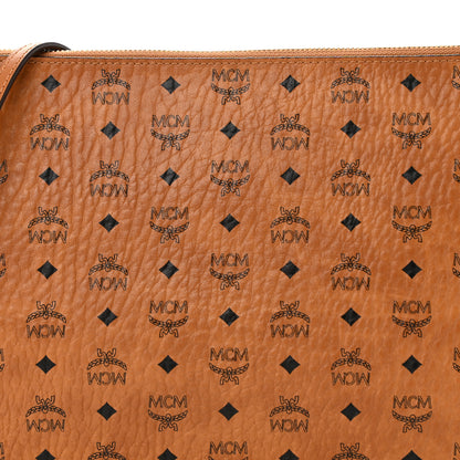 MCM Visetos Medium Crossbody Pouch Cognac 8 of 10