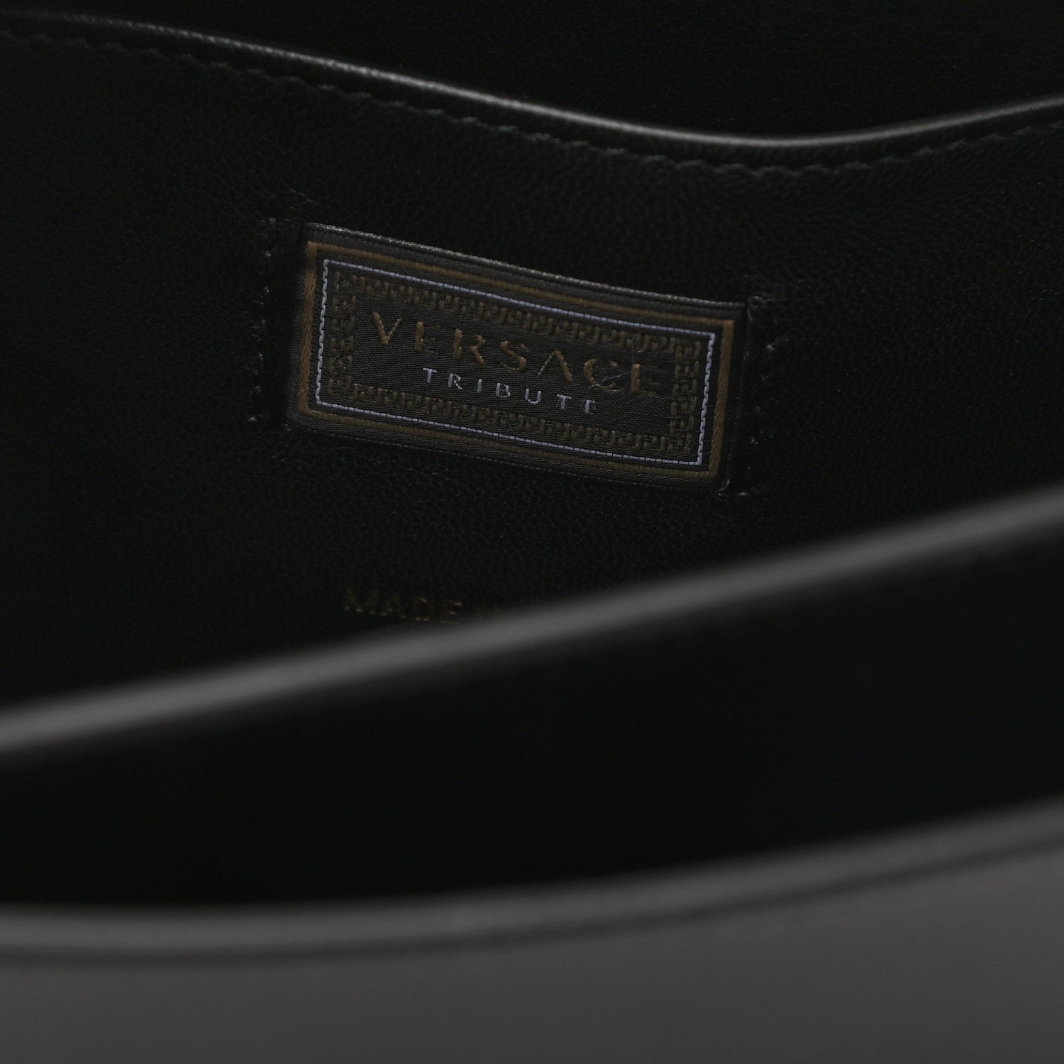 Versace Calfskin Medallion Tribute Clutch Black 6 of 10