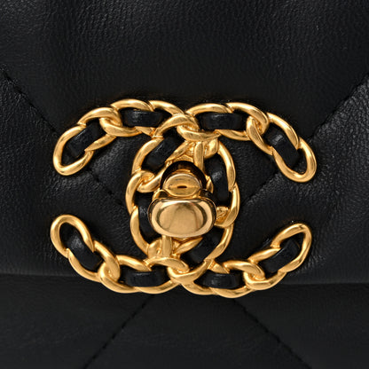 Chanel Goatskin Quilted Medium Chanel 19 Flap Navy Blue 11 of 11