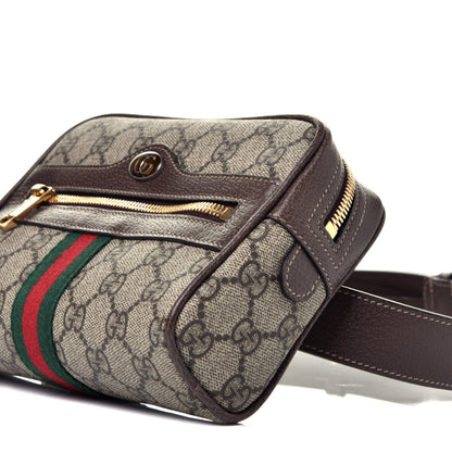 Gucci GG Supreme Monogram Web Small Ophidia Belt Bag 85 34 Dark Brown 10 of 10