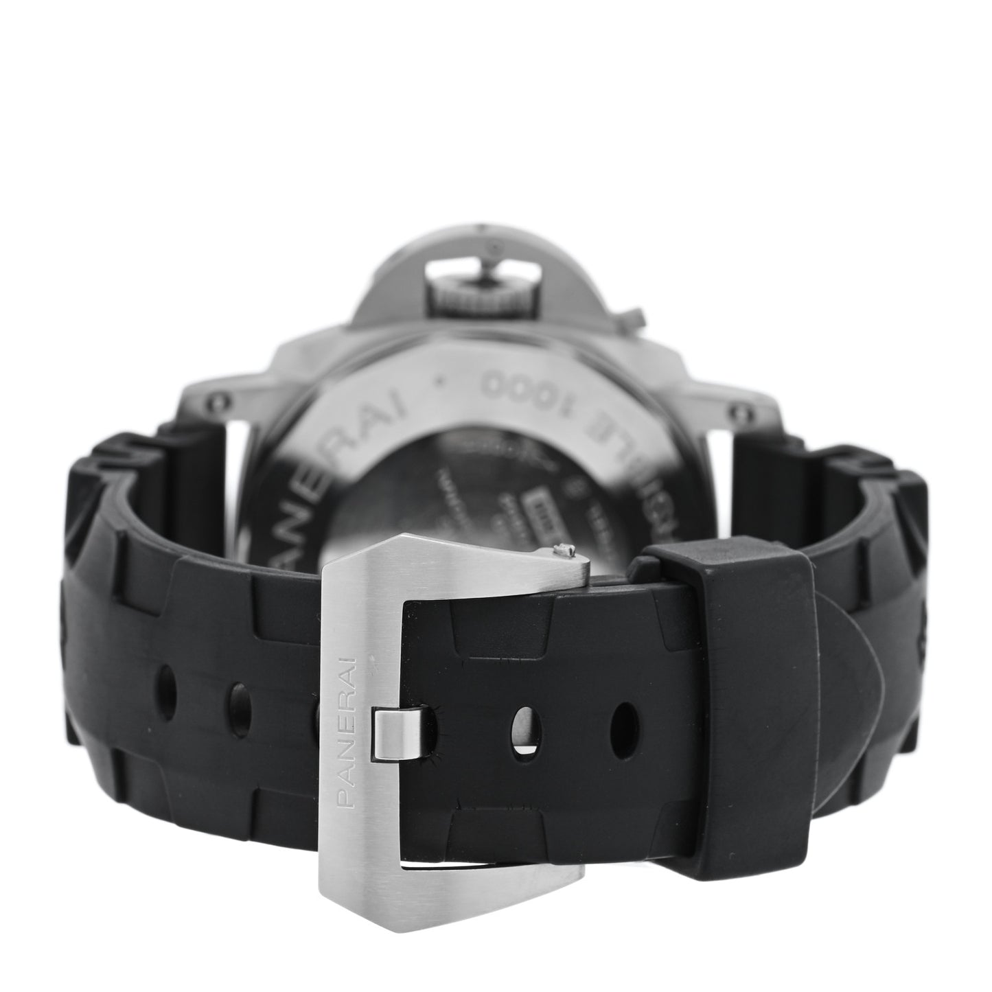 Stainless Steel Rubber 44mm Luminor 1950 Automatic Watch Black PAM00243