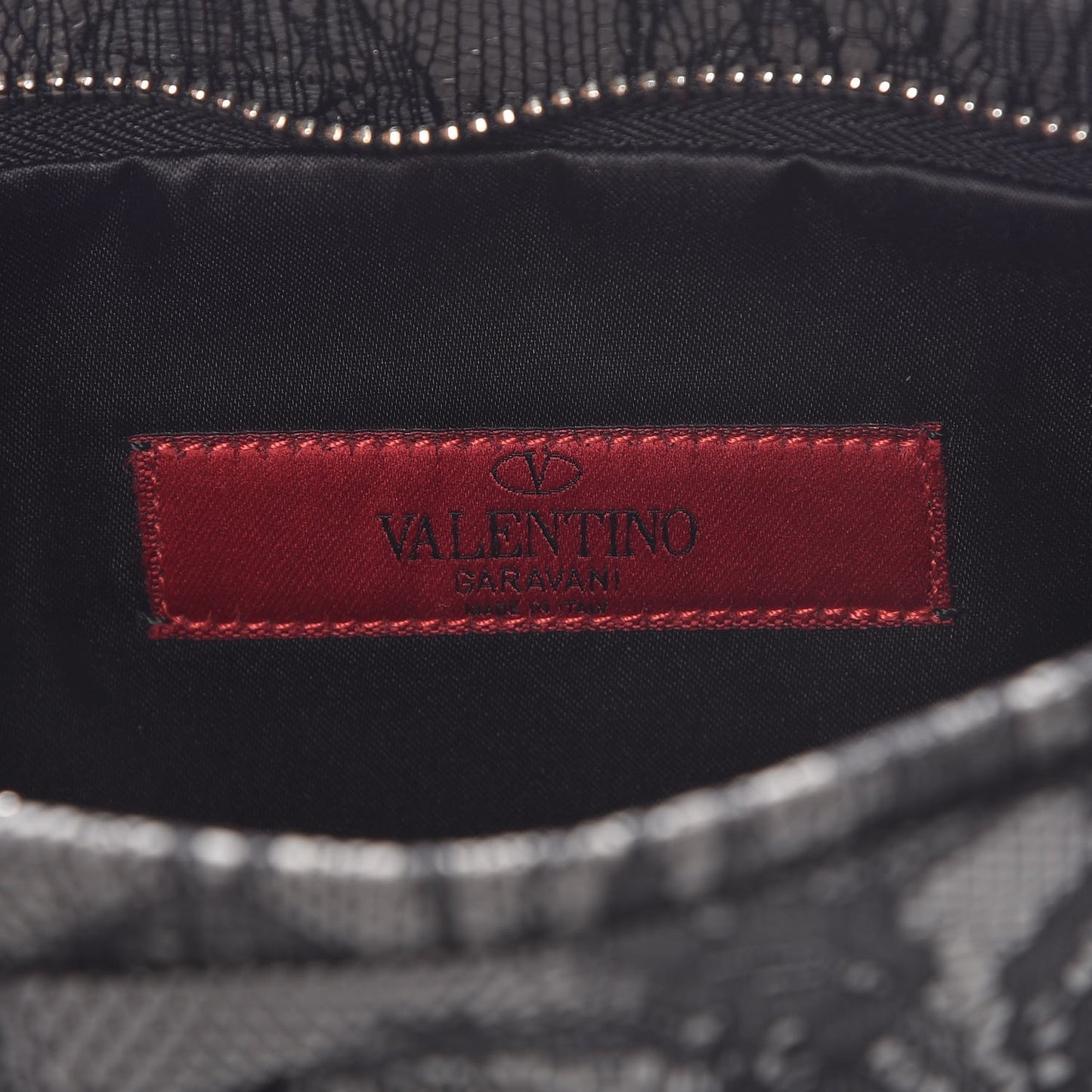 Lace Bow Clutch Black