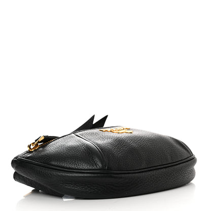 Prada Vitello Daino Medium Belt Bag Black 2 of 12
