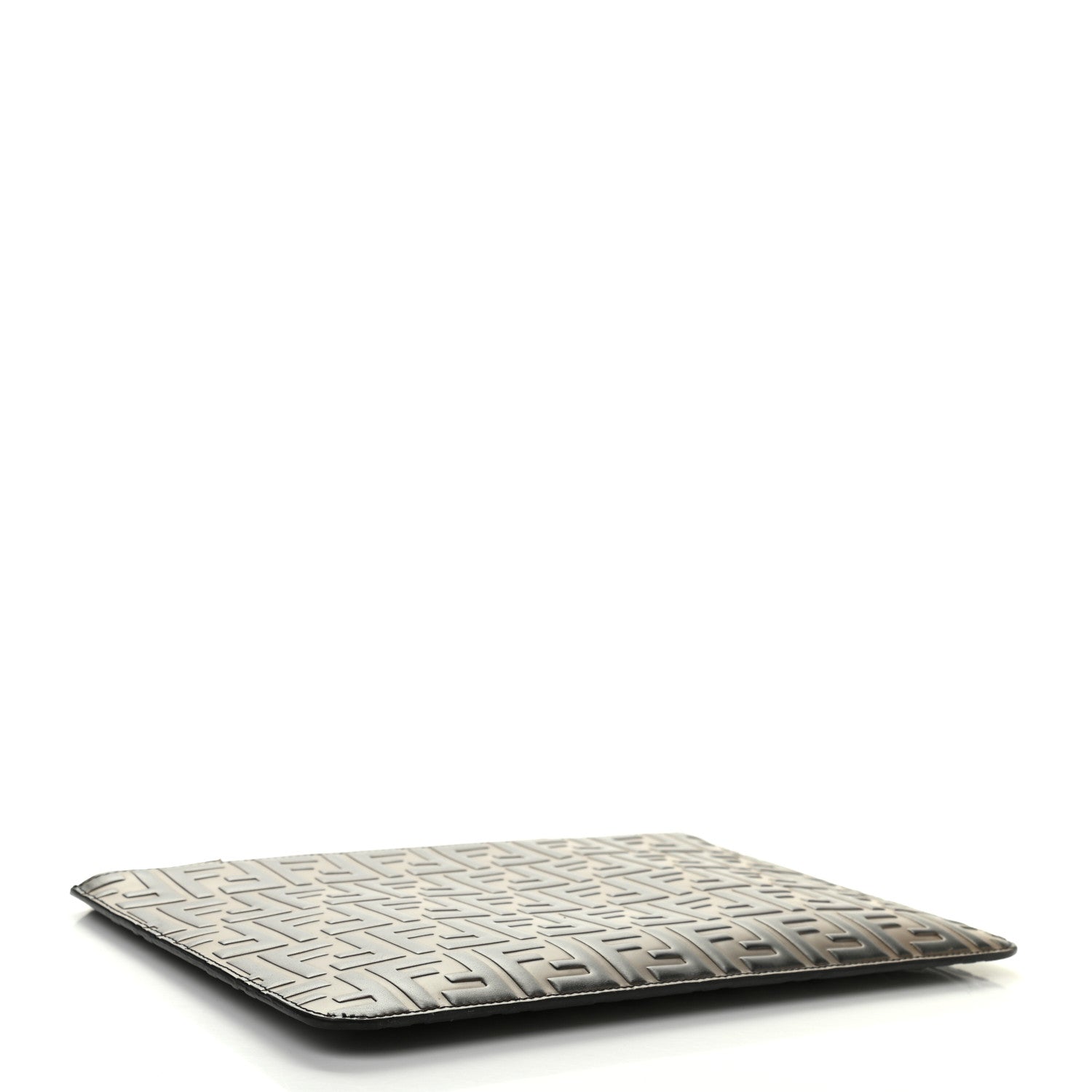 Fendi Vitello FF 1974 Embossed Pouch Maya Black 4 of 10