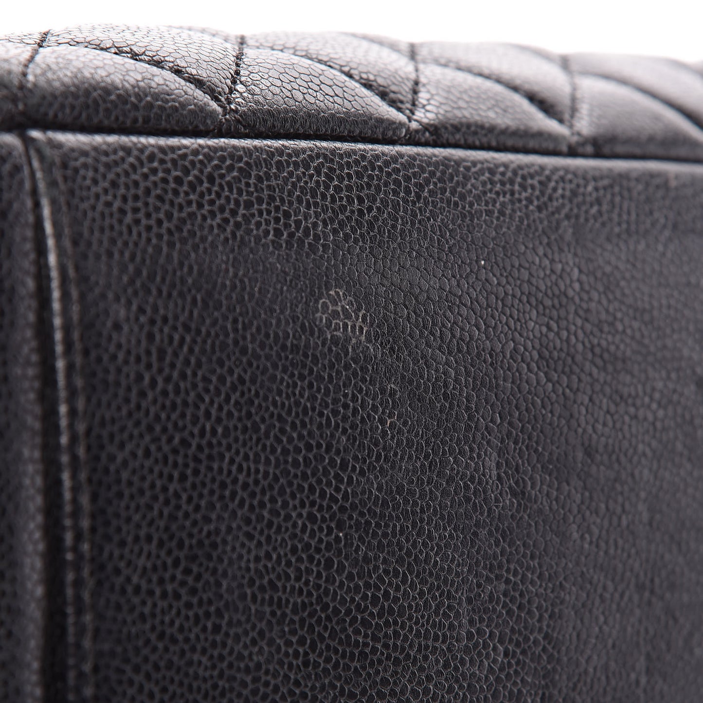 Caviar Quilted Grand Shopping Tote GST Black