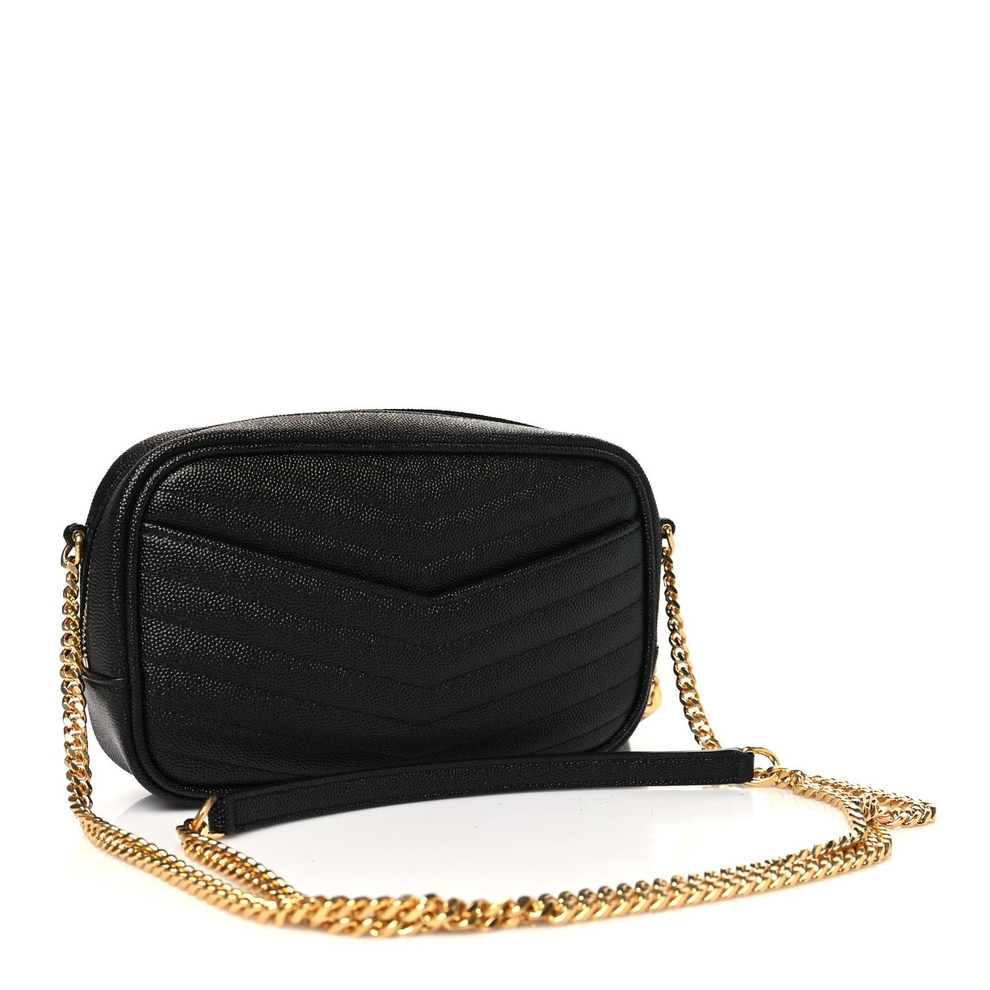 Grain De Poudre Matelasse Monogram Mini Lou Camera Bag Black