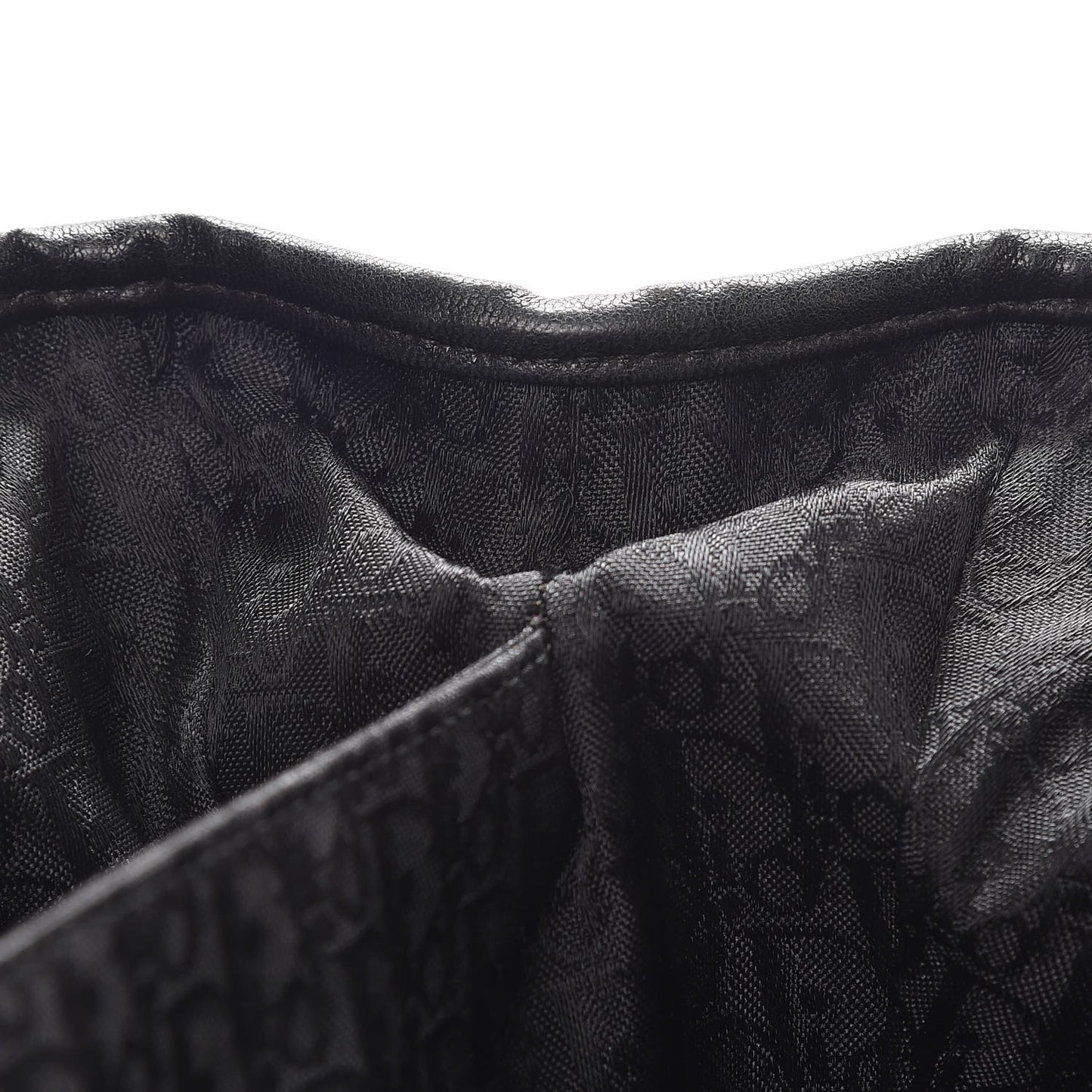 Lambskin Plisse Pleated Basket Tote Bag Black