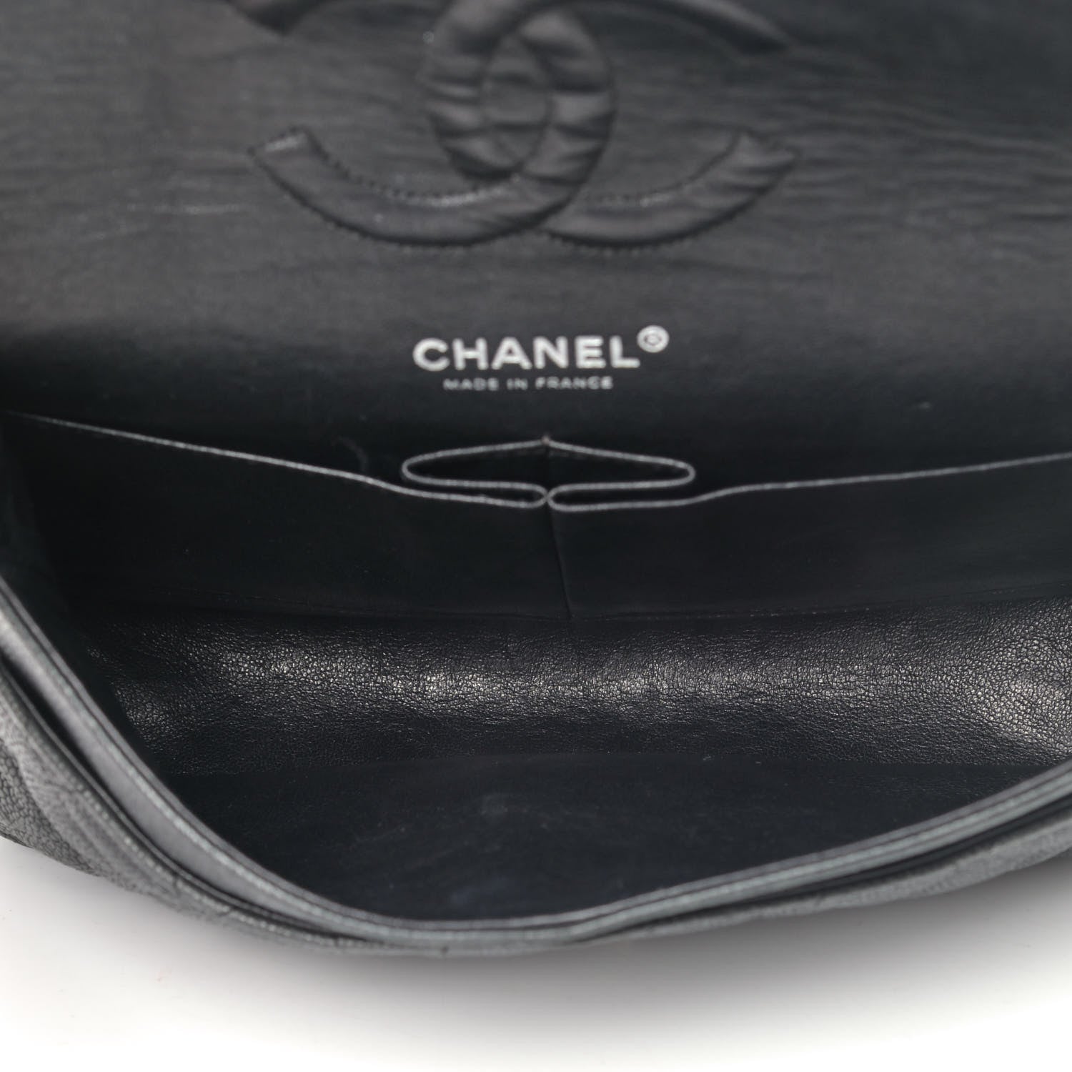 Chanel Washed Caviar Quilted 2.55 Reissue 225 Bijoux Chain Flap Black 4 of 7