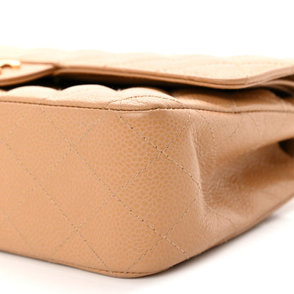 Chanel Caviar Quilted Medium Double Flap Beige 10 of 10