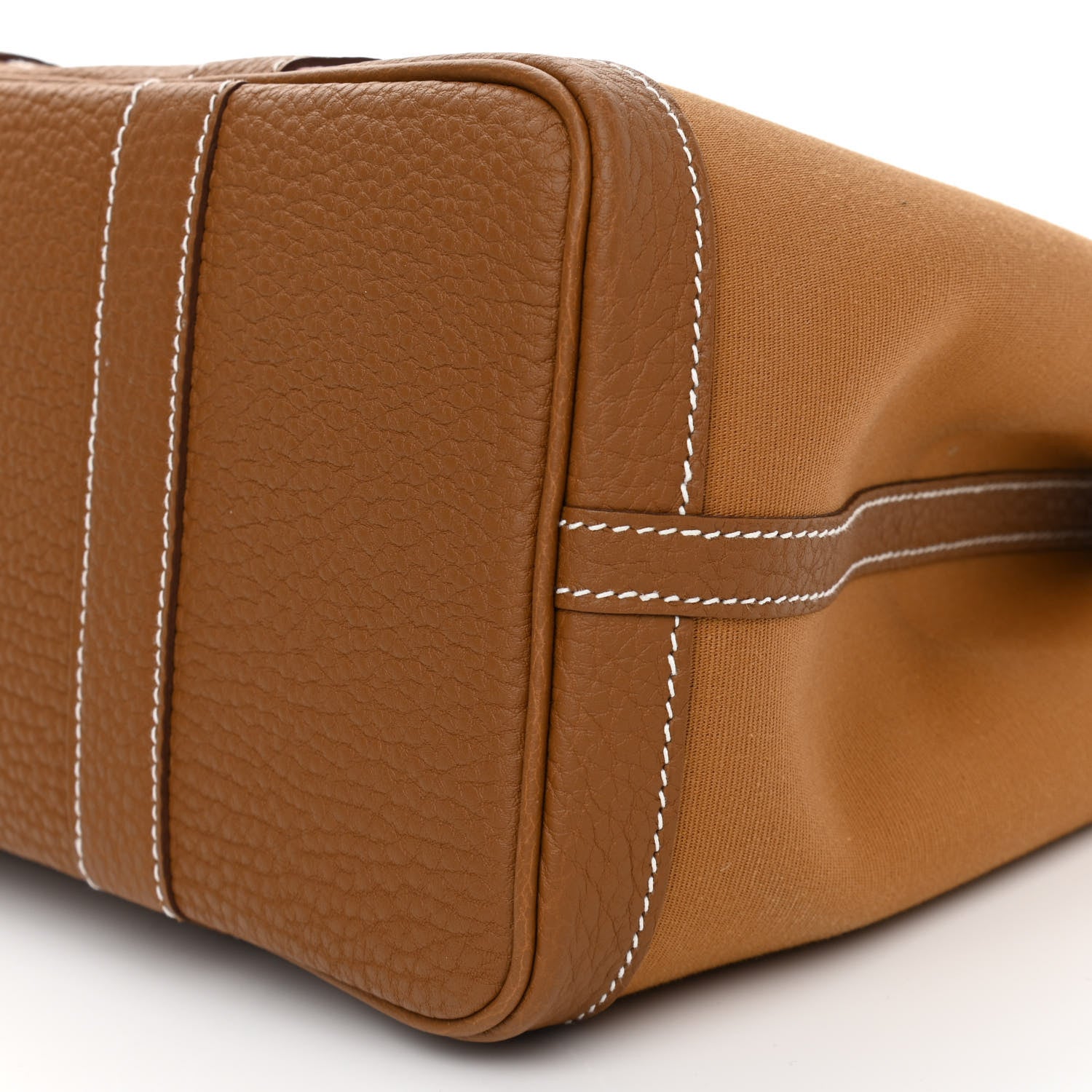 Hermes Toile Militaire Vache Country Verso Garden Party 30 TPM Gold Dune Magnolia 10 of 11