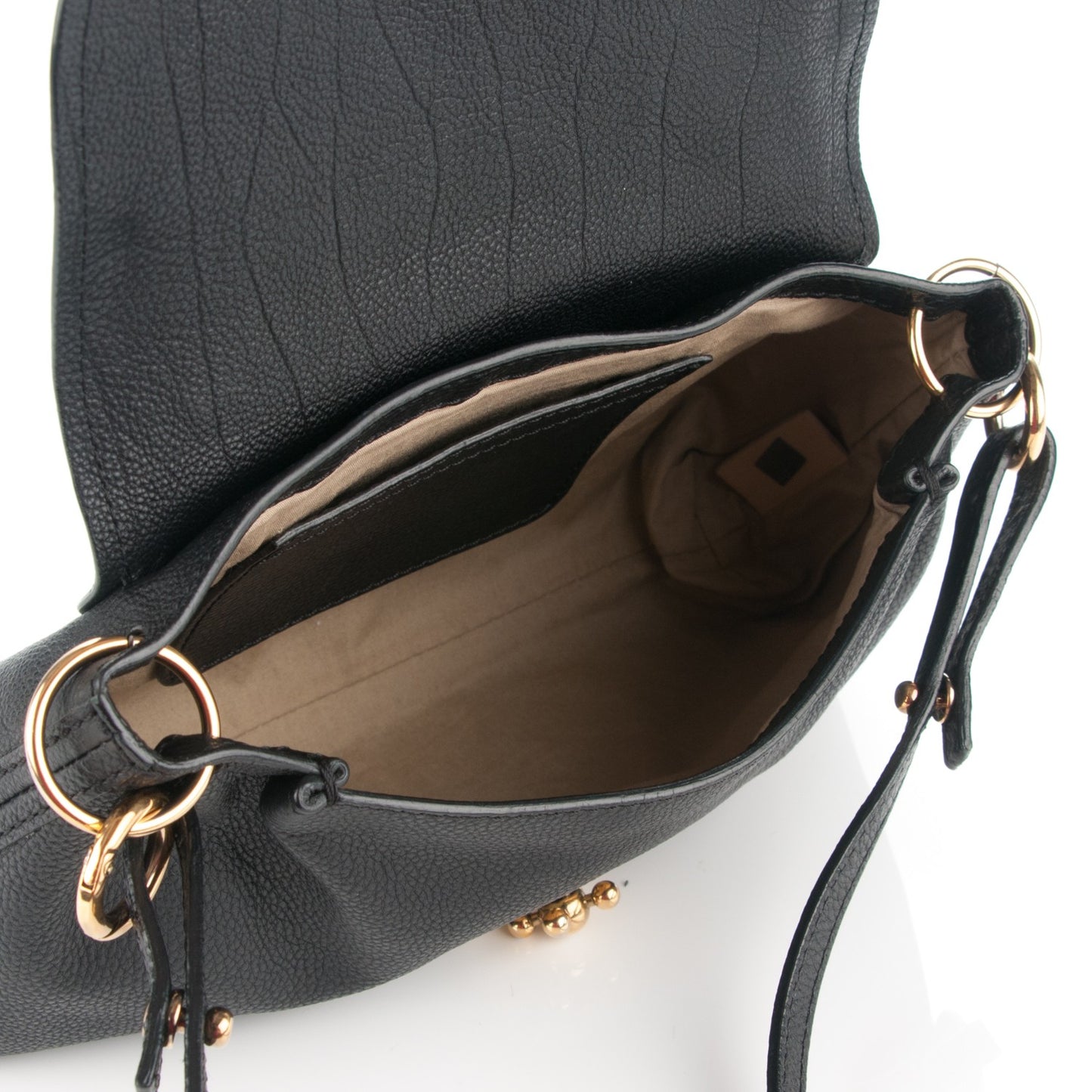 Goatskin Elsie Crossbody Bag Black