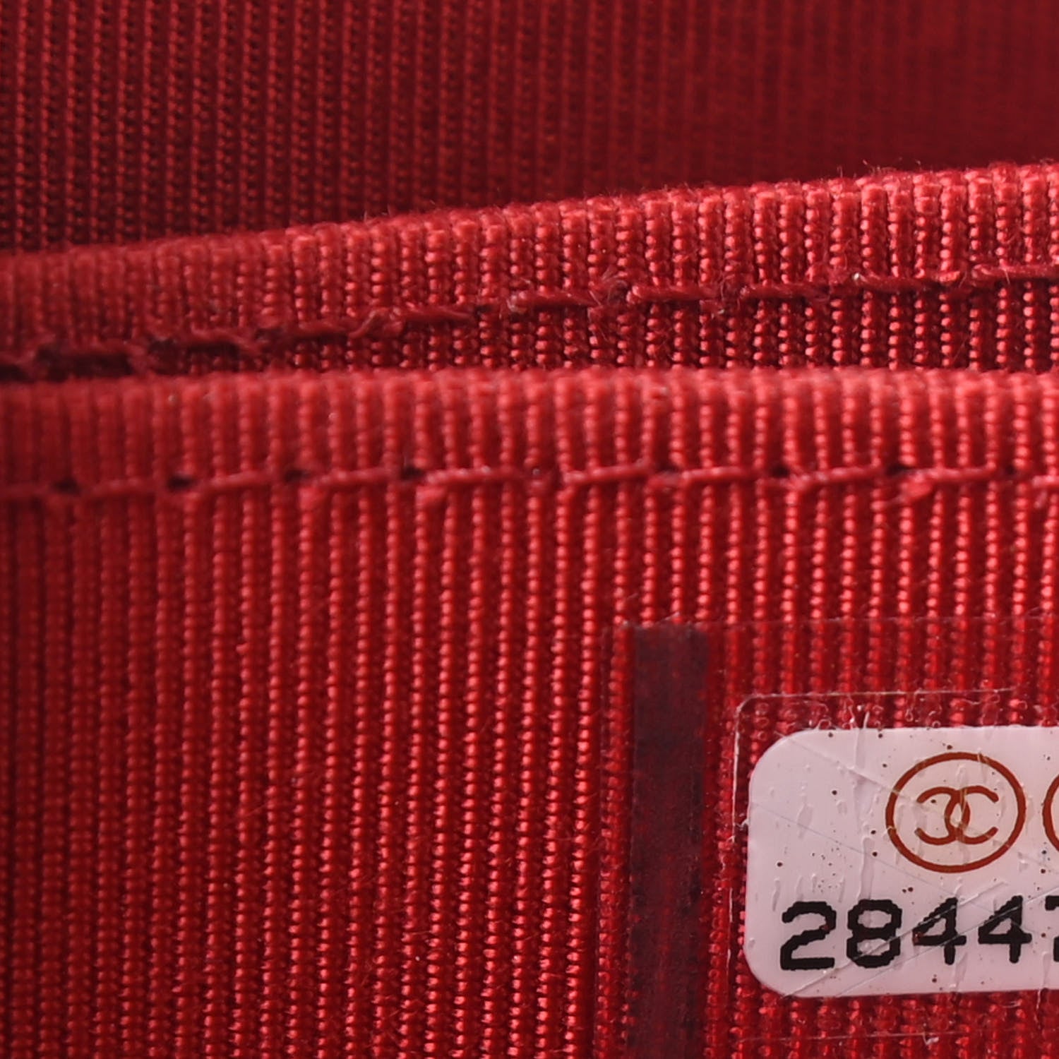 Chanel Caviar Quilted Zip Coin Purse Wallet Red 7 of 8