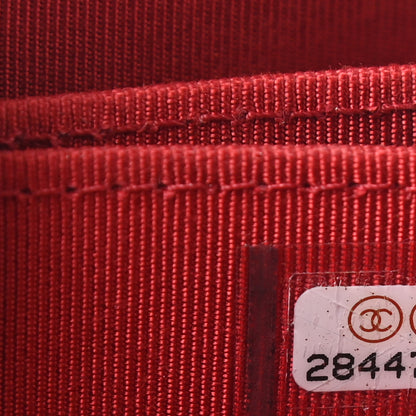 Chanel Caviar Quilted Zip Coin Purse Wallet Red 7 of 8