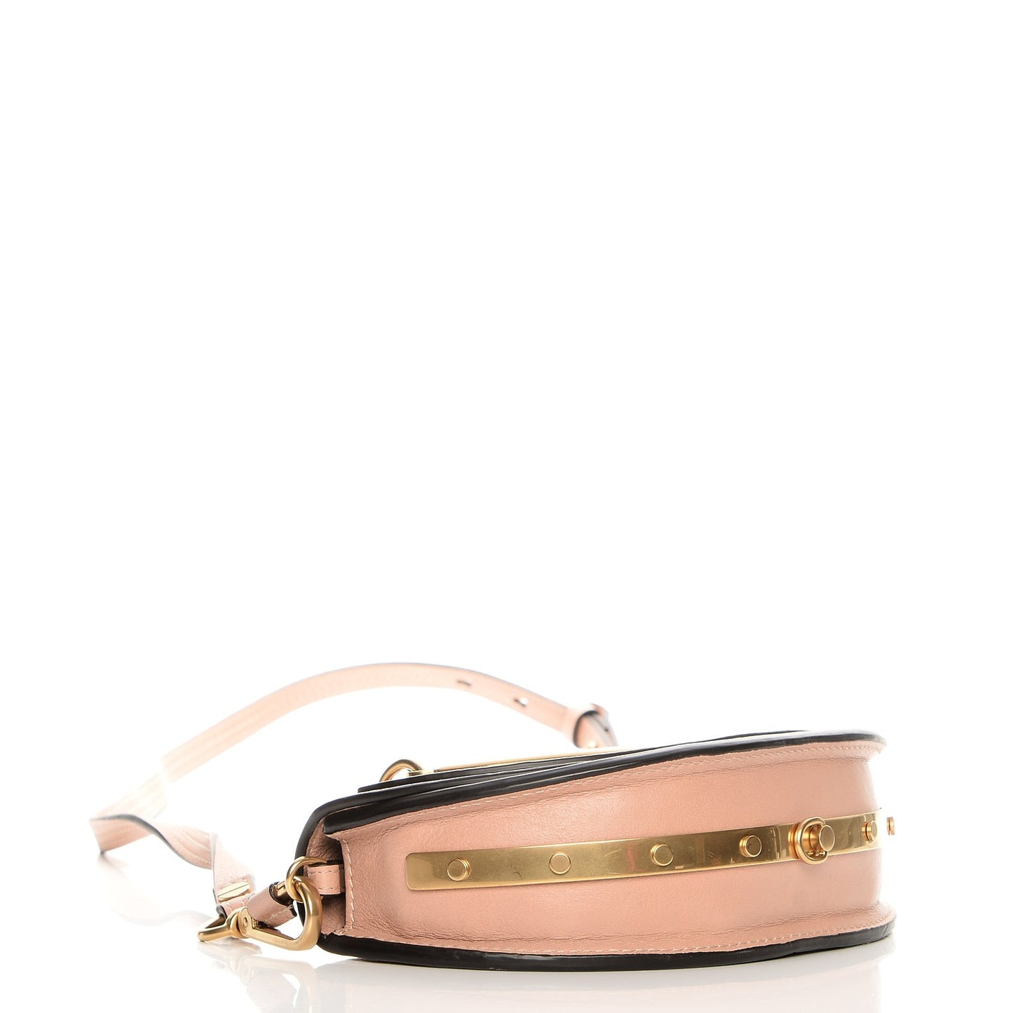 Calfskin Small Nile Bracelet Minaudiere Bag Biscotti Beige