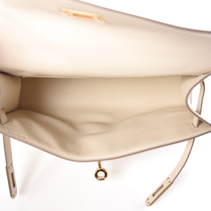 Hermes Swift Kelly Pochette Clutch Craie 14 of 31