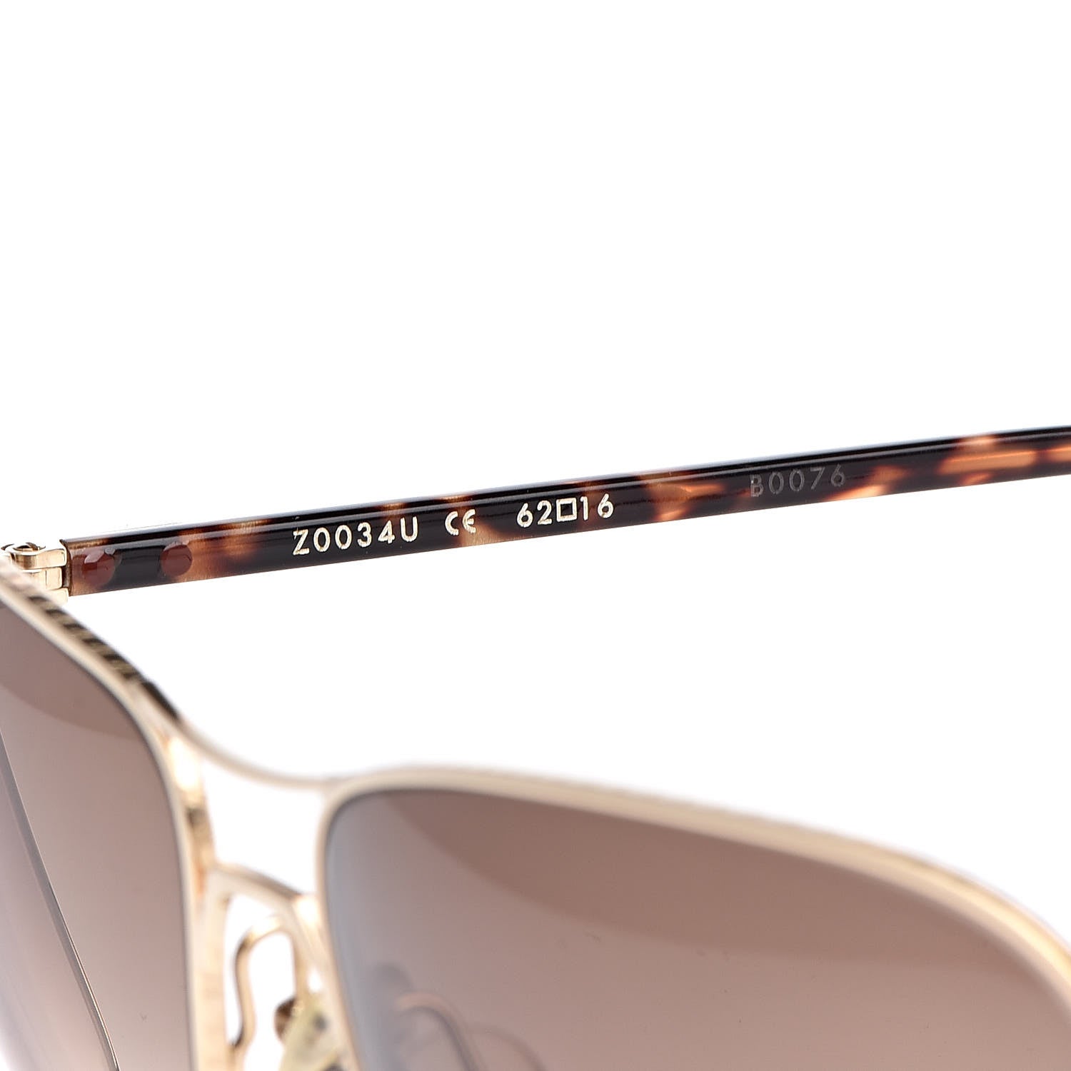 Louis Vuitton Conspiration Pilote Sunglasses Z0034U Gold 6 of 9