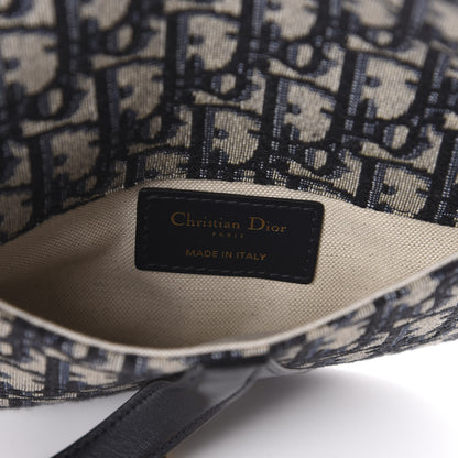 Christian Dior Oblique Saddle Belt Bag Blue 6 of 8