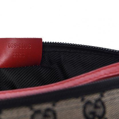 Gucci Monogram Boat Pochette Black Red 9 of 10
