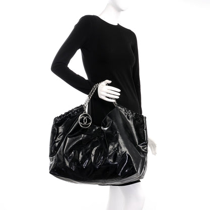 Chanel Vinyl XL Coco Cabas Black 2 of 14