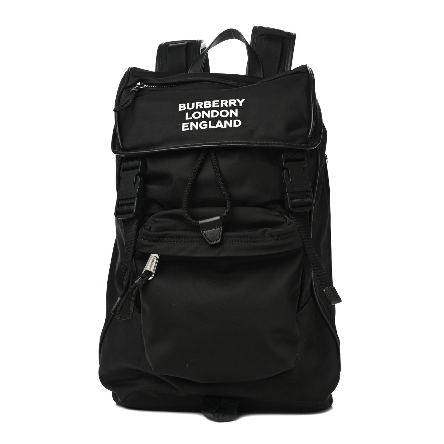 Nylon Logo Print Rocky Backpack Black