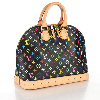 Louis Vuitton Monogram Multicolor Alma GM Black 3 of 7