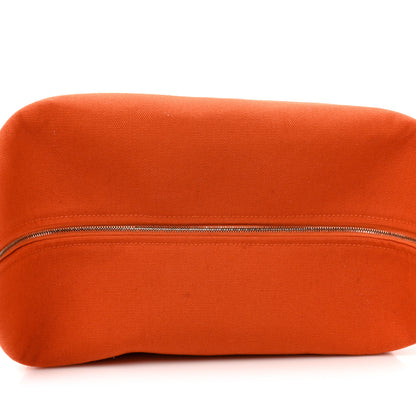 Hermes Canvas Large Bride-A-Brac Pouch Orange Feu Burgundy 14 of 15
