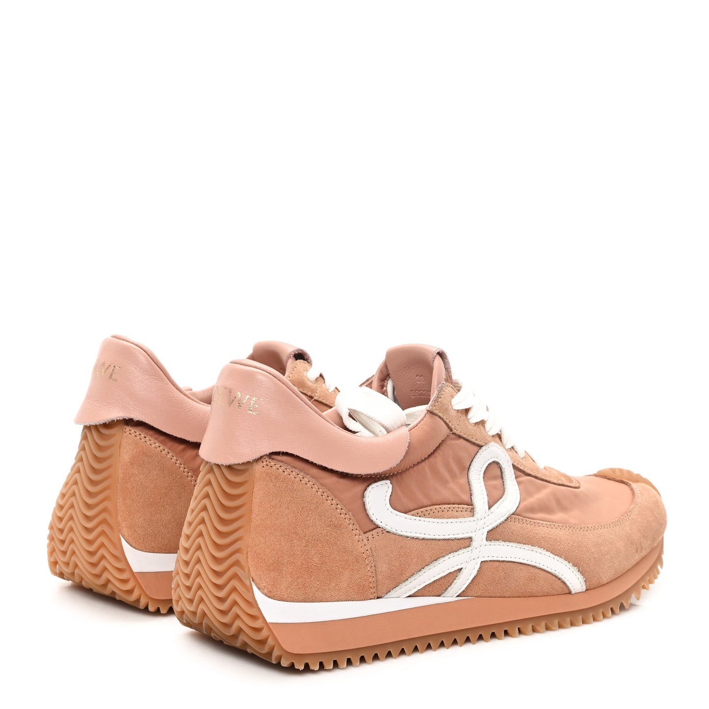 Nylon Suede Flow Runner Sneakers 38 Powder