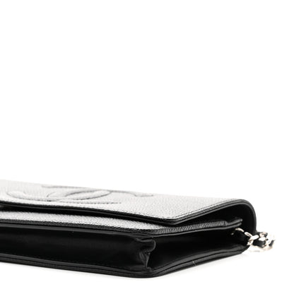 Chanel Caviar Timeless CC Wallet On Chain WOC Black 11 of 12